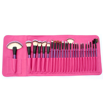 24 PCS / Set Beauty Makeup Brushes Tools Kit(Purple) - Makeup Brushes by PMC Jewellery | Online Shopping South Africa | PMC Jewellery