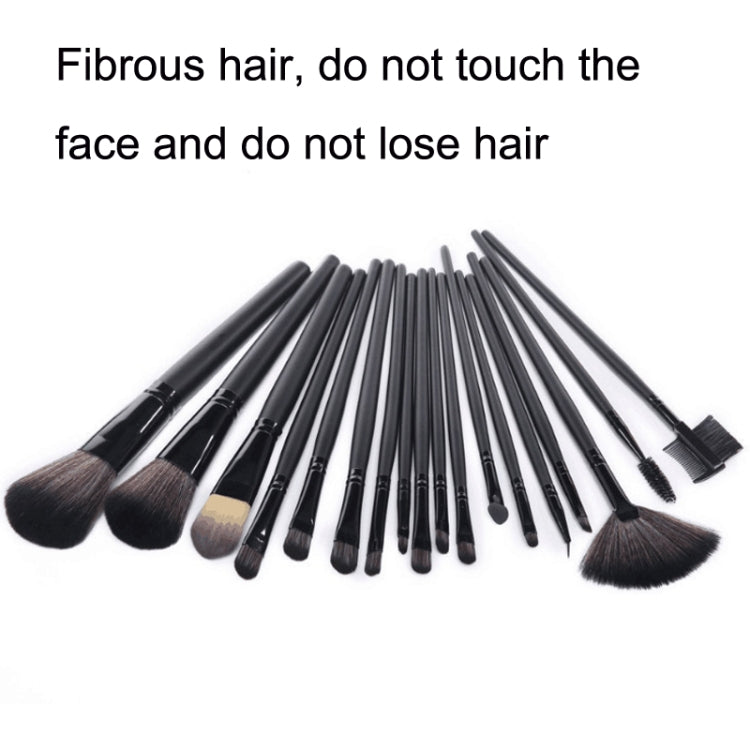 18 PCS / Set Black Makeup Brush Set Loose Powder Brush Makeup Tool - Makeup Brushes by PMC Jewellery | Online Shopping South Africa | PMC Jewellery