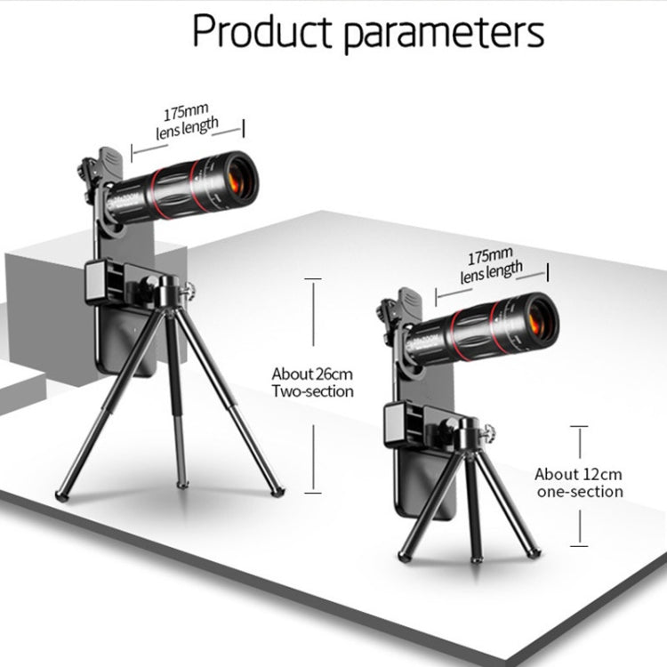 Mobile Phone Universal Lens Telescope 28X + Wide Angle 0.6X + Macro 20X + Fisheye 198 Degree Set - Combination Lens by PMC TechLife | Online Shopping South Africa | PMC TechLife
