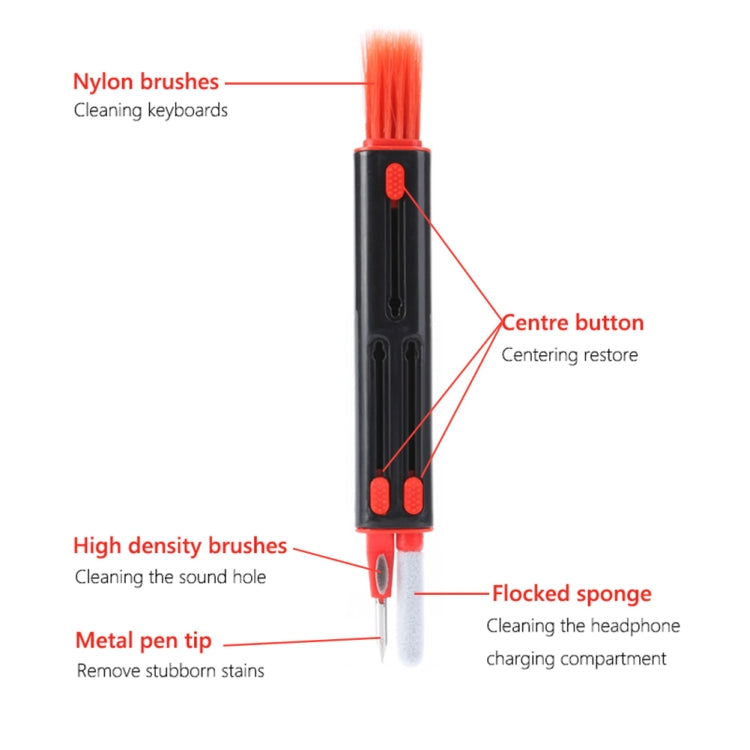 Bluetooth Headphones Earbuds Cleaning Pen(Black and Red) - Other Accessories by PMC Jewellery | Online Shopping South Africa | PMC Jewellery