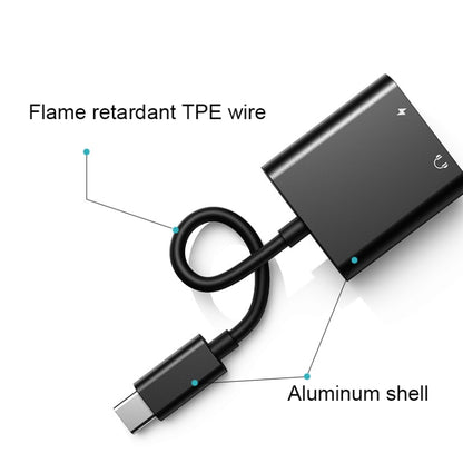 2 In 1 Type-C/USB-C PD 60W Digital Audio Adapter, Spec: Type-C+3.5mm (Silver Gray) - Type-C Adapter by PMC Jewellery | Online Shopping South Africa | PMC Jewellery