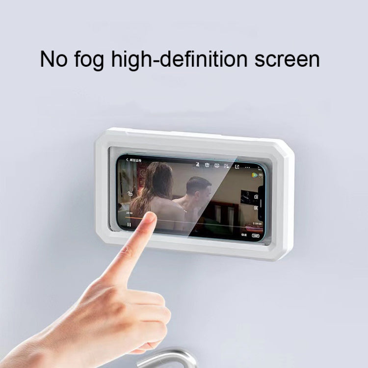 Retractable Rotating Bathroom Waterproof Mobile Phone Box Wall Mount Mobile Phone Holder(Green) - Hand-Sticking Bracket by PMC TechLife | Online Shopping South Africa | PMC TechLife