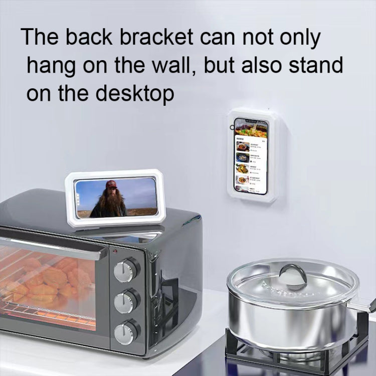Retractable Rotating Bathroom Waterproof Mobile Phone Box Wall Mount Mobile Phone Holder(Pink) - Hand-Sticking Bracket by PMC TechLife | Online Shopping South Africa | PMC TechLife