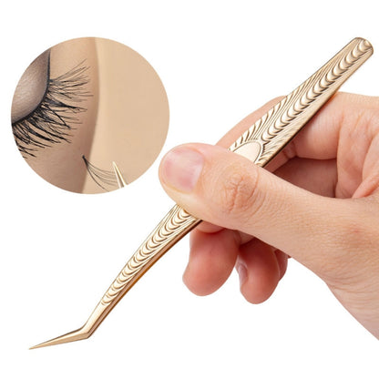 Eyelash Clip Eyelash Tweezers High Precision Eyelash Extension Tool(Golden Feather Clip) - Tools by PMC Jewellery | Online Shopping South Africa | PMC Jewellery