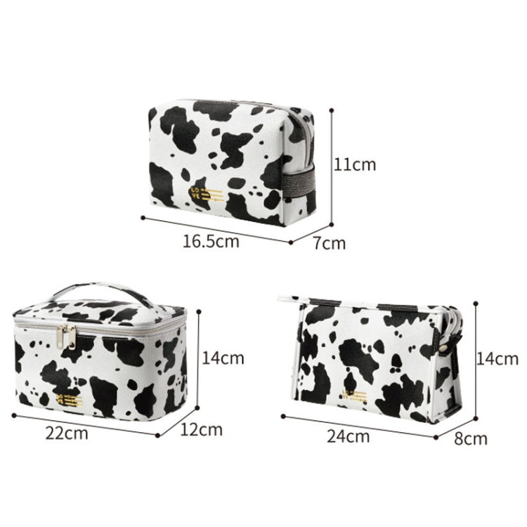 Waterproof PU Cosmetic Bag Milk Pattern Cosmetics Storage Bag, Style: Octagon Bag - Storage Boxes by PMC Jewellery | Online Shopping South Africa | PMC Jewellery