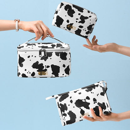 Waterproof PU Cosmetic Bag Milk Pattern Cosmetics Storage Bag, Style: Briefcase - Storage Boxes by PMC Jewellery | Online Shopping South Africa | PMC Jewellery