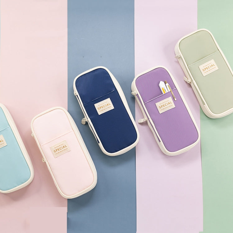 Angoo Macaron Double-layer Retractable Large-capacity Pencil Case Stationery Box(Purple) - File Folder by Angoo | Online Shopping South Africa | PMC TechLife | Buy Now Pay Later Mobicred