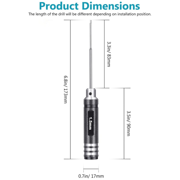 BRDRC 4 In 1 Drone Repair And Disassembly Tool Inner Hexagonal T6/T9 Screwdriver(Black) - Tools by BRDRC | Online Shopping South Africa | PMC Jewellery