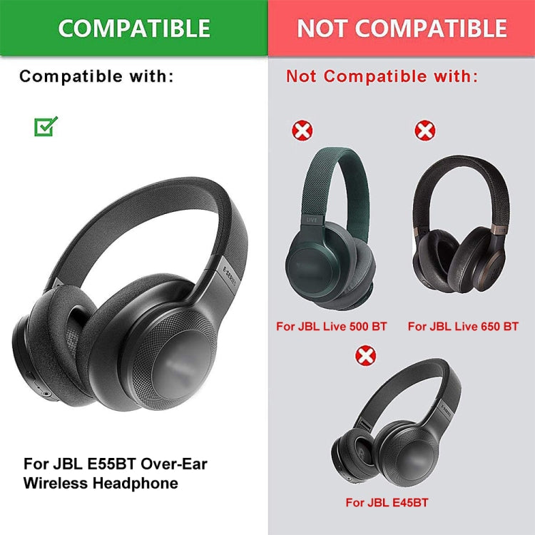 1 Pair For JBL E55BT Headphone Cover Foam Cover(Green) - Earmuff & Pad by PMC Jewellery | Online Shopping South Africa | PMC Jewellery