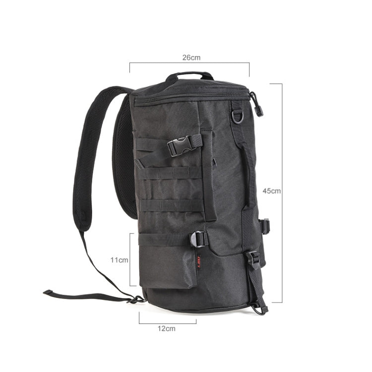 LEO 28085 Cylina Shape Fishing Gear Backpack Fishing Rod Outdoor Shoulder Bag(28085-B Black) - free shipping - PMC TechLife - Order now!