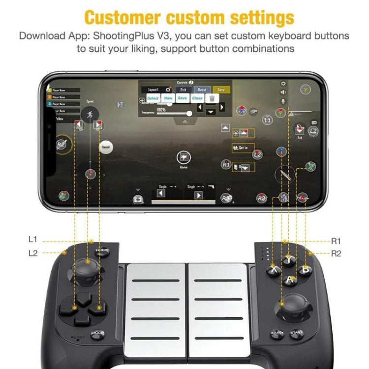 STK-7007F Wireless Bluetooth Stretch Gamepad Joystick For Android and IOS Phones(Red Blue) - Controller Gamepad by PMC TechLife | Online Shopping South Africa | PMC TechLife
