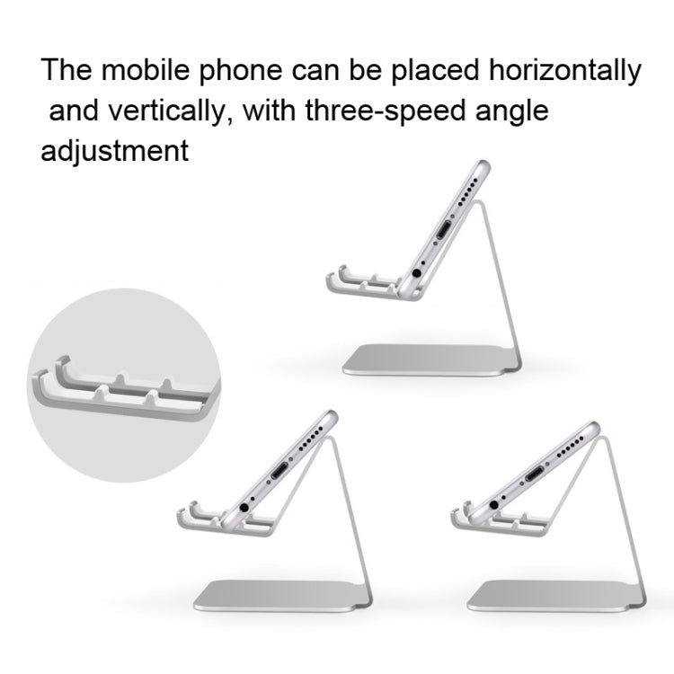 3-gear Adjustable Lazy Metal Mobile Phone Tablet Bracket(Black) - Desktop Holder by PMC TechLife | Online Shopping South Africa | PMC TechLife