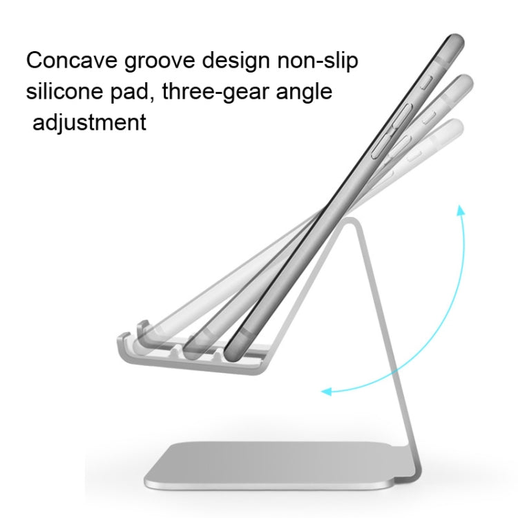 3-gear Adjustable Lazy Metal Mobile Phone Tablet Bracket(Rose Gold) - Desktop Holder by PMC TechLife | Online Shopping South Africa | PMC TechLife