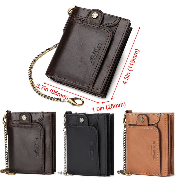 HUMERPAUL BP950 RFID Anti-Magnetic Men Wallet Large Capacity Multi-Card Solt Pocket(Khaki) - free shipping - PMC TechLife - Order now!