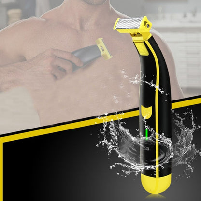 Electric Razor Portable USB Rechargeable Men Shaver(Yellow Black) - Electric Shavers by PMC Jewellery | Online Shopping South Africa | PMC Jewellery