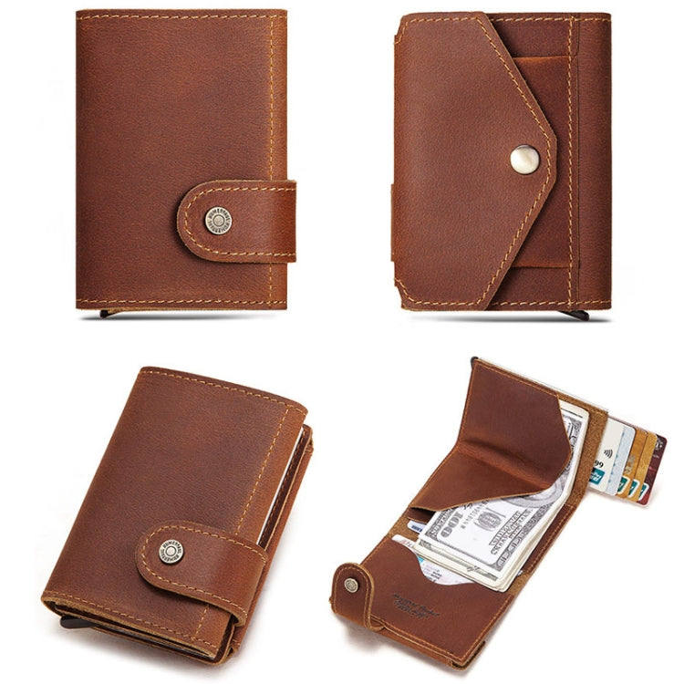 HUMERPAUL BP906 Credit Card Cover RFID Anti-Theft Brush Card Bag(Brown) - free shipping - PMC TechLife - Order now!
