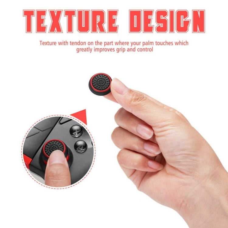 10 PCS Gamepad Silicone Luminous Button Cap Rocker Cap For PS5/PS4/PS3/ONE/360/PRO/series X/S(Black Red Circle) - Cases by PMC TechLife | Online Shopping South Africa | PMC TechLife