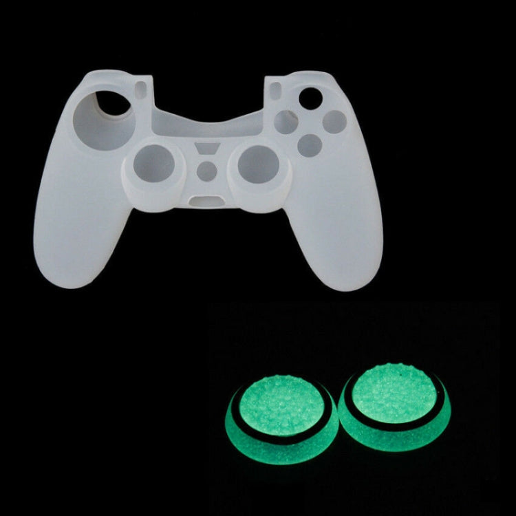 10 PCS Gamepad Silicone Luminous Button Cap Rocker Cap For PS5/PS4/PS3/ONE/360/PRO/series X/S(Transparent Black Circle) - Cases by PMC Jewellery | Online Shopping South Africa | PMC Jewellery