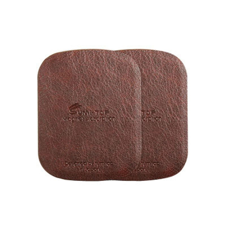 SUMITAP STHP-C40 Leather Square Magnetic Sheet Magnetic Car Phone Holder Accessories(Brown) - Hand-Sticking Bracket by SUMITAP | Online Shopping South Africa | PMC TechLife | Buy Now Pay Later Mobicred