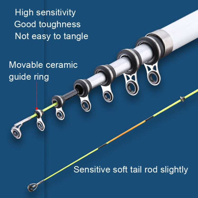 32cm Portable Telescopic Sea Fishing Rod Mini Fishing Pole, Extended Length  : 1.5m, Black Clip Reel Seat
