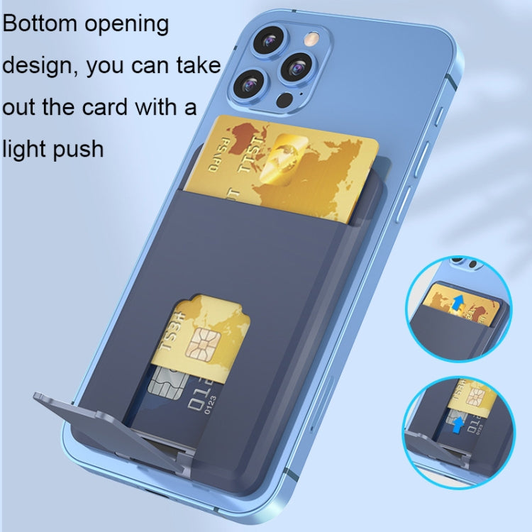 CY133H Silicone Magnetic Phone Holder with Card Holder Function(Peak Blue) - Hand-Sticking Bracket by PMC TechLife | Online Shopping South Africa | PMC TechLife