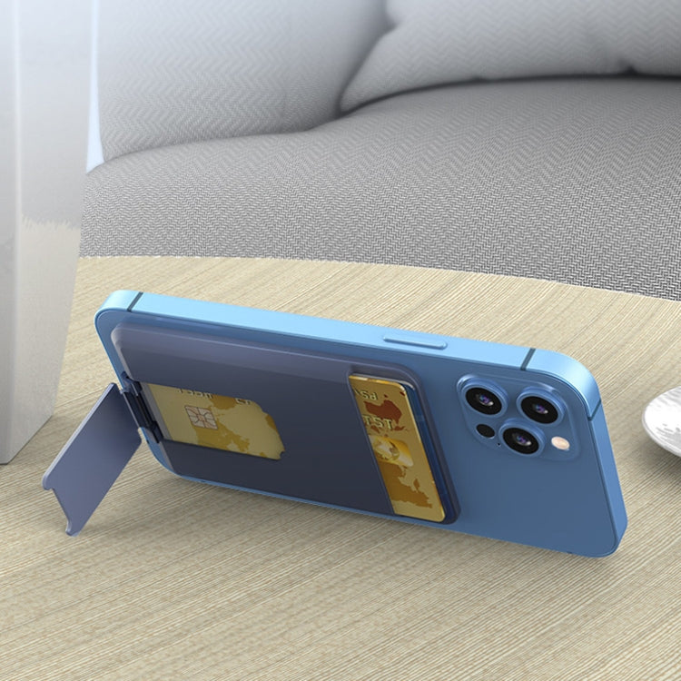 CY133H Silicone Magnetic Phone Holder with Card Holder Function(Midnight Blue) - Hand-Sticking Bracket by PMC TechLife | Online Shopping South Africa | PMC TechLife