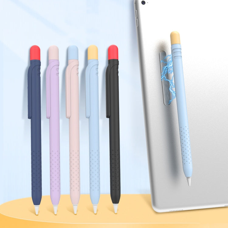 CY152 Magnetic Silicone Storage Colorblock Pen Holder For Apple Pencil 1(Midnight Blue) - Pencil Accessories by PMC TechLife | Online Shopping South Africa | PMC TechLife