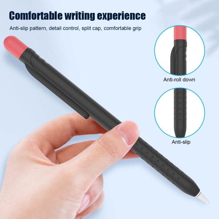 CY152 Magnetic Silicone Storage Colorblock Pen Holder For Apple Pencil 1(Purple) - Pencil Accessories by PMC TechLife | Online Shopping South Africa | PMC TechLife