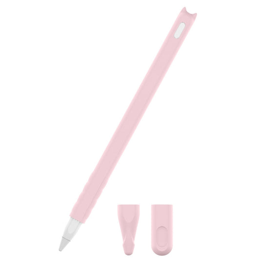 2 PCS Cartoon Touch Silicone Pen Case For Apple Pencil 2(Light Pink) - Pencil Accessories by PMC Jewellery | Online Shopping South Africa | PMC Jewellery