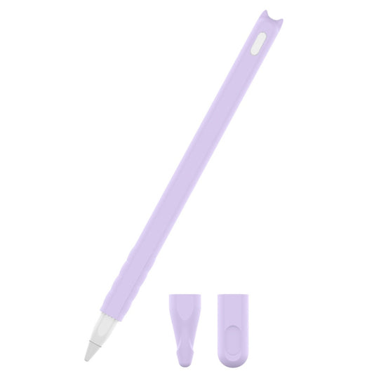 2 PCS Cartoon Touch Silicone Pen Case For Apple Pencil 2(Light Purple) - Pencil Accessories by PMC Jewellery | Online Shopping South Africa | PMC Jewellery