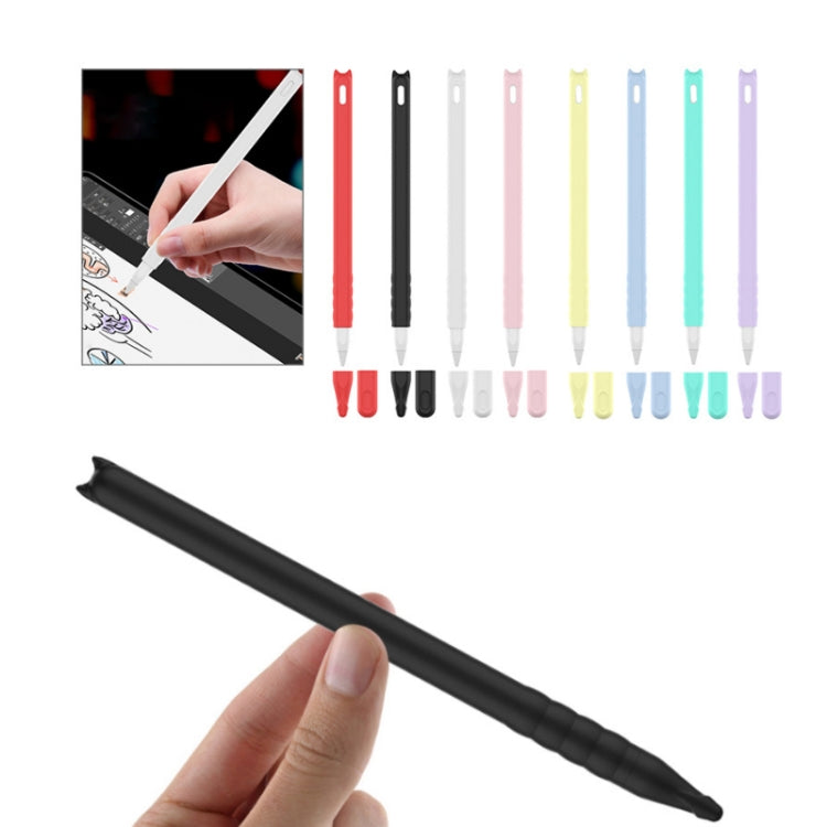 2 PCS Cartoon Touch Silicone Pen Case For Apple Pencil 2(Black) - Pencil Accessories by PMC TechLife | Online Shopping South Africa | PMC TechLife