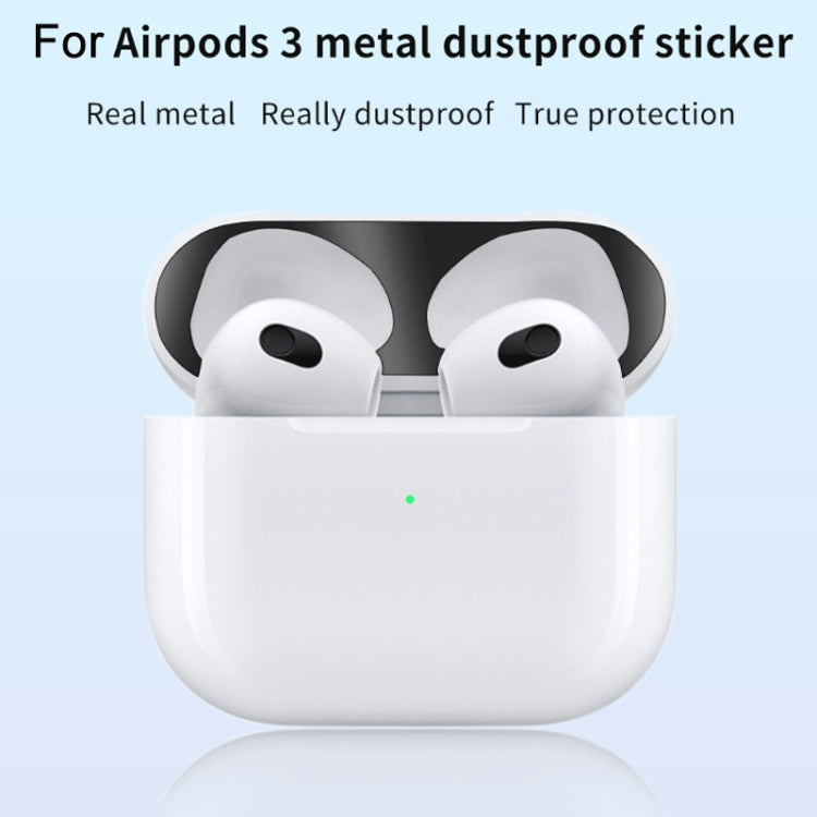 2 PCS Headphone Inner Cover Sticker Dustproof Protective Film For Airpods 3(Purple) - Protective Sticker by PMC Jewellery | Online Shopping South Africa | PMC Jewellery