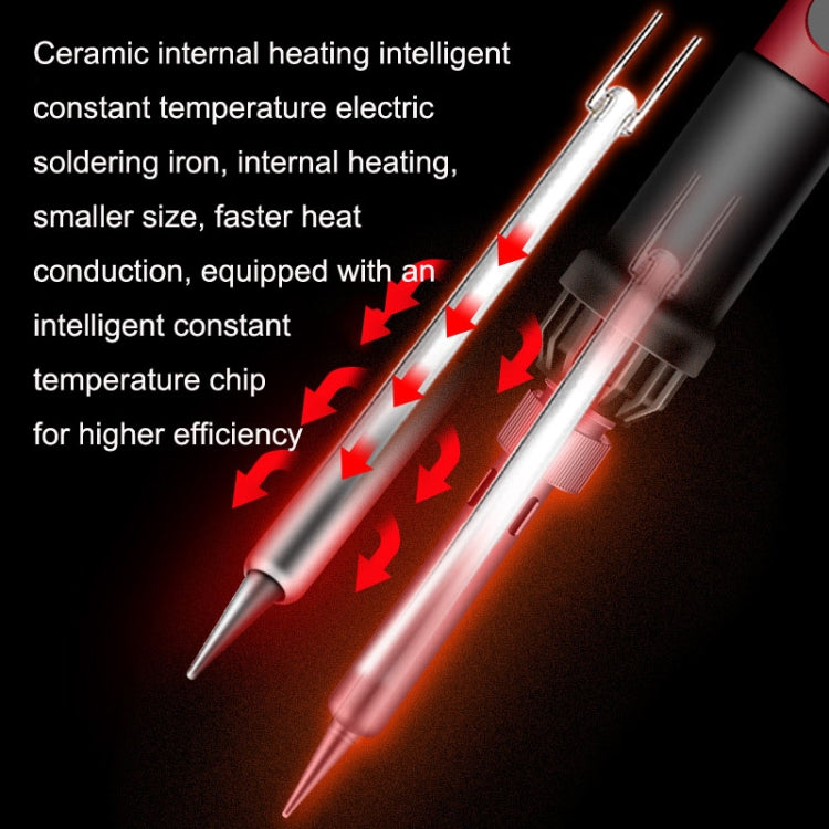 ANENG SL103 25pcs/set Intelligent Digital Display Temperature Adjustment Household Constant Temperature Soldering Iron Set 60W Internal Heat Welding Tool Kit(EU Plug) - free shipping - PMC TechLife - Order now!