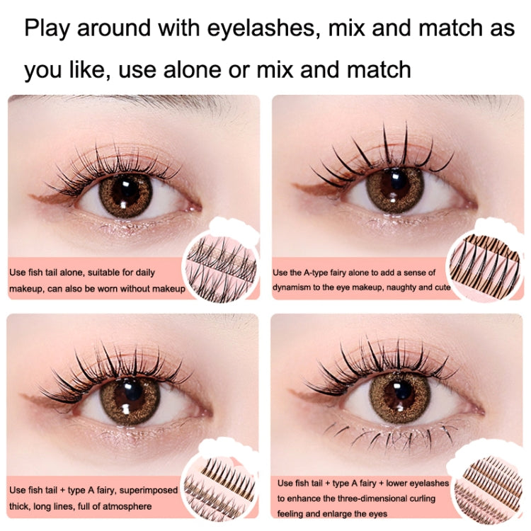 BQI B7229 Lightweight Natural Curling Three-dimensional Slim False Eyelashes, Style: Type A+Fishtail (120PCS) - Eyes by BQI | Online Shopping South Africa | PMC Jewellery