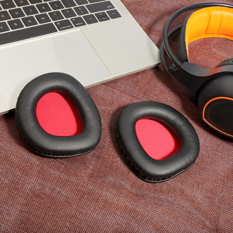 2 PCS Slow Rebound Sponge Headphone Cover Cushion For DAREU EH712/EH715(Black Red Net) - Earmuff & Pad by PMC TechLife | Online Shopping South Africa | PMC TechLife