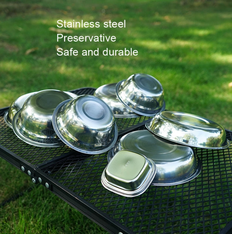 22 PCS / Set CLS Portable Stainless Steel Dinner Plate Outdoor Camping Cutlery - free shipping - PMC TechLife - Order now!