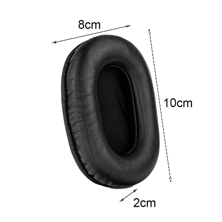 2 PCS Headset Sponge Earmuffs For SONY MDR-7506 / V6 / 900ST, Color: Black Lambskin - Earmuff & Pad by PMC TechLife | Online Shopping South Africa | PMC TechLife