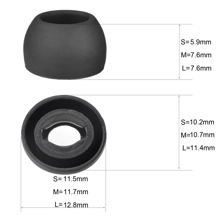 6 PCS Silicone Earplugs For TWS Samsung Galaxy Buds Pro(Medium Black) - Anti-dust & Ear Caps by PMC TechLife | Online Shopping South Africa | PMC TechLife