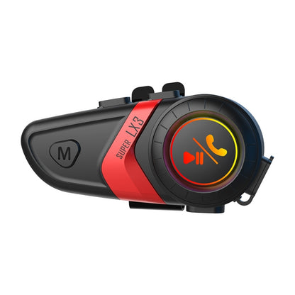 Motorcycle Helmet Call Music Navigation Bluetooth Headset, Color: Red(Soft Pipe Microphone) - Motorcycle Walkie Talkie by PMC Jewellery | Online Shopping South Africa | PMC Jewellery