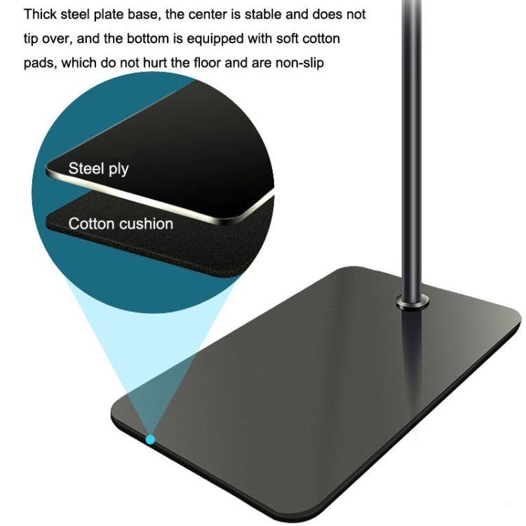 135cm Mobile Phone Tablet Live Broadcast Bedside Lifting Bracket Cantilever Floor Model (Black) - Lazy Bracket by PMC TechLife | Online Shopping South Africa | PMC TechLife