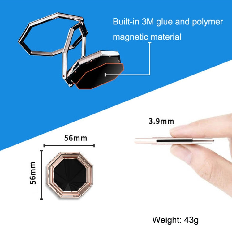 Metal Ring Buckle Live Rotating Magnetic Suction Car Desktop Tablet Folding Phone Bracket(Bagua Map) - Desktop Holder by PMC TechLife | Online Shopping South Africa | PMC TechLife