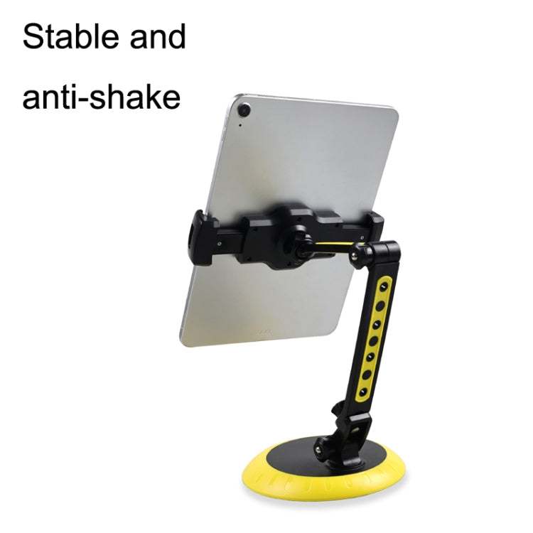 CJ-010 Rotating Desktop Tablet Bracket Foldable Online Learning Support Bracket(Yellow Black) - Desktop Holder by PMC TechLife | Online Shopping South Africa | PMC TechLife