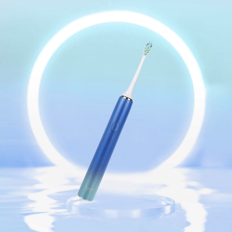 Boorui BR-X7 Smart USB Electric Adults Toothbrush Gradient Oral Hygiene Ultrasonic Toothbrush(Blue) - Toothbrushes by Boorui | Online Shopping South Africa | PMC TechLife | Buy Now Pay Later Mobicred
