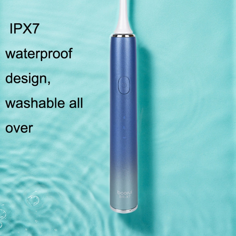 Boorui BR-X7 Smart USB Electric Adults Toothbrush Gradient Oral Hygiene Ultrasonic Toothbrush(Pink) - Toothbrushes by Boorui | Online Shopping South Africa | PMC TechLife | Buy Now Pay Later Mobicred