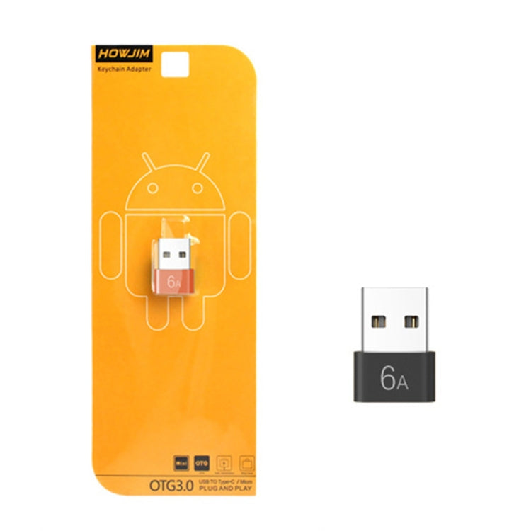 10 PCS HOWJIM HJ003 Type-C To USB3.0 Adapter Support Charging & Data Cable Transfer(Silver) - Type-C Adapter by HOWJIM | Online Shopping South Africa | PMC TechLife | Buy Now Pay Later Mobicred