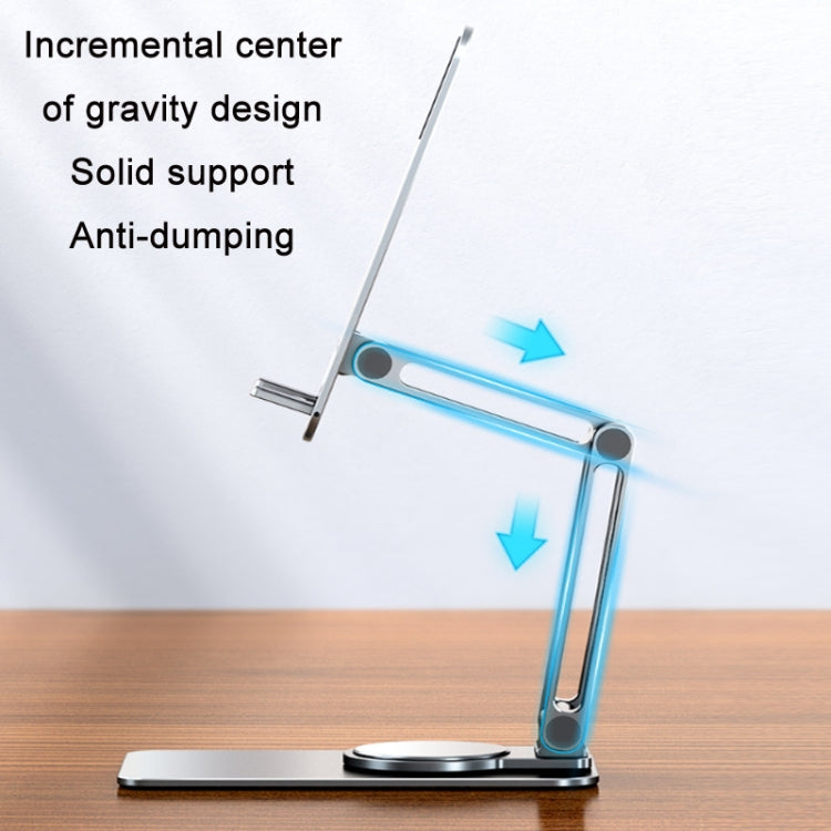 Portable Mobile Phone Tablet Desktop Stand, Color: All Metal Gray - Desktop Holder by PMC TechLife | Online Shopping South Africa | PMC TechLife