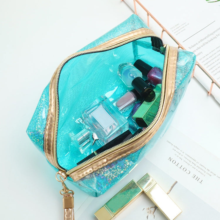 PVC Laser Transparent Portable Cosmetic Bag Travel Toiletry Bag(Green) - Storage Boxes by PMC Jewellery | Online Shopping South Africa | PMC Jewellery