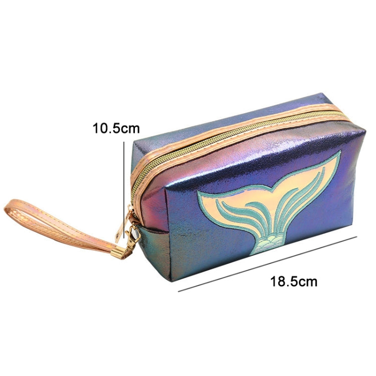 PU Laser Fishtail Portable Large Capacity Makeup Toiletries Bag(White) - Storage Boxes by PMC Jewellery | Online Shopping South Africa | PMC Jewellery