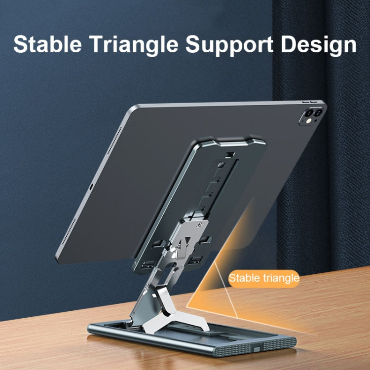 028 Portable Foldable Aluminum Alloy Phone Live Holder(Rose Gold) - Desktop Holder by PMC TechLife | Online Shopping South Africa | PMC TechLife