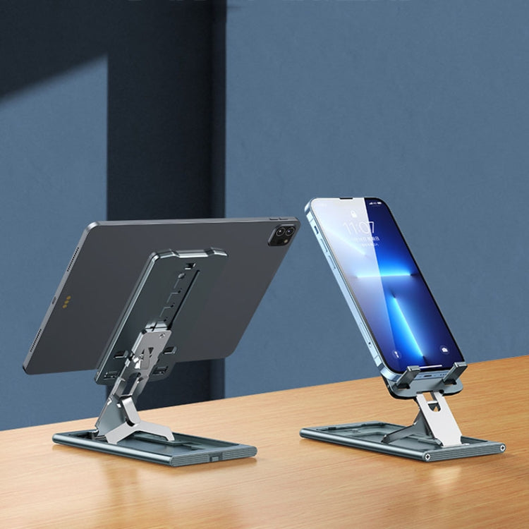 028 Portable Foldable Aluminum Alloy Phone Live Holder(Rose Gold) - Desktop Holder by PMC TechLife | Online Shopping South Africa | PMC TechLife